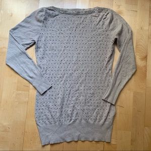 Vila Milano Wool Blend Rhinestone Accent Sweater